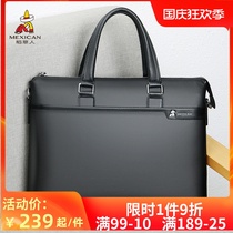 Scarecrow Handbag Briefcase Male Leather Computer Bag Cowhide shoulder bag Shoulder Bag Official Flagship Store