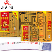 Three a playing cards full Box 100 pairs of clearance cheap batch adult thick bucket landlord original creative 3a cards