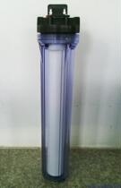 20-inch transparent pre-pipeline filter single-core filter bottle water inlet and outlet 1 inch 6 points 4 points plastic teeth