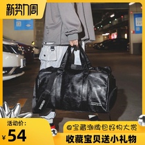 Short-distance travel bag mens Hand bag women travel Large Capacity travel bag simple luggage bag waterproof fitness bag tide