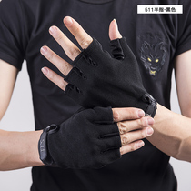 Tiefu Oni outdoor tactical gloves male non-slip half-finger outdoor mountaineering riding non-slip full finger gloves
