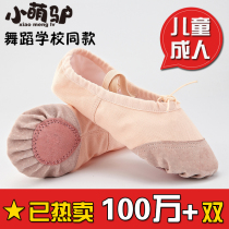 Dance shoes Childrens female soft-soled practice cat paw Men and women childrens summer professional dance shoes red and black body Chinese ballet