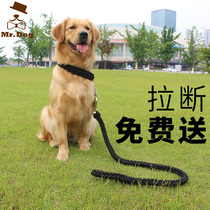  Medium-sized large dog rope Dog traction rope Dog walking rope Collar Dog chain rope P chain Golden retriever Labrador