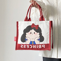 Original hand-painted Fat Princess art canvas bag handbag handbag shopping bag green bag shopping bag custom logoAS