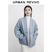 UR new female wear gas leisure and collar gradient quilted loose cotton suit WL40R1JN2000