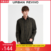 UR2021 autumn and winter new mens fashion fashion personality stripes loose cardigan ML36S2BN2009
