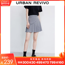 UR2021 autumn new womens sweet cool Academy style pleated short thin A- shaped skirt WV27R5AE2000