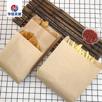 Huaxin Tiancheng oil-proof paper bag Snack hand-caught cake hamburger fries fried chicken bag 300 food packaging bags