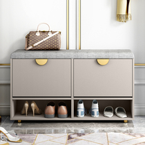 Nordic tipping bucket shoe changing stool small family door ultra-narrow shoe stool storage light luxury shoe cabinet small stool