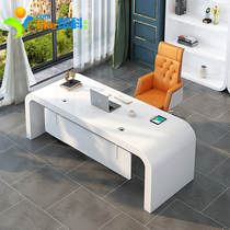 Lacquer Desk Fashion Boss Desk Home Computer Desk Simple Modern Executive Desk Office Table and Chair Combination