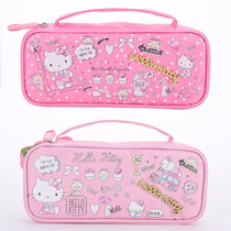 Hello Kitty schoolboy pencil bag Girl cute multi-function stationery box Large capacity KT pen box Childrens cartoon stationery