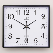 Square simple modern large wall clock Living room silent watch Household personality creative fashion art hanging watch Quartz clock