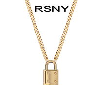 (Song Yanfei Wang Yuanke the same style)RSNY small lock necklace female 2021 new trendy clavicle chain Tanabata gift