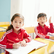 Kindergarten garden clothes spring and autumn clothes red and blue class clothes three sets childrens sportswear teachers primary and secondary school uniforms