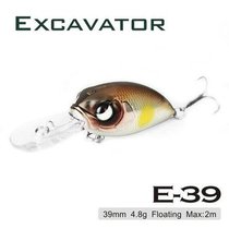 Large River Running Water Dredging Earth Mover Floating Water Little Fat Sub Bass Catfish Catfish Ronon Hard Bait E39 Lujah Bait Hard Bait 4 8 gr