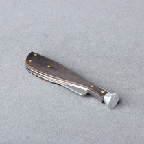 Black Wood fish-shaped steel pipe knife metal three-in-one tobacco knife through Rod needle press Rod scraper kit CT06222