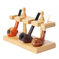 Wood incense MUXIANG smoking set vertical pipe rack 4 position Roman pipe rack solid wood pipe rack pipe accessories