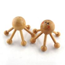 Manufacturer Direct sales wood Hexagonal head massager Smiley Face Massage Hammer Scenic Spot Hot Sell Crafts Wholesale