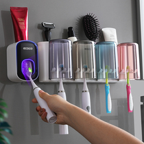 Willcocoa Ecc Flagship Light Lavish Toothbrush Holder Gargling Cup Toothbrush Rack Shelving Shelving Cups Wall-mounted Family