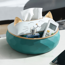 Zhaojia cat puts meal paper towel ornaments simple modern light luxury high-end home living room coffee table remote control drawing paper box