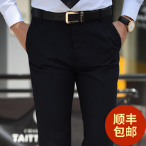 Trousers mens slim spring and autumn elastic formal summer thin Korean version of professional business casual suit trousers