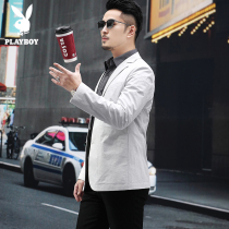 Playboy casual suit mens slim spring and autumn coat single business formal wear light and thin mens suit jacket