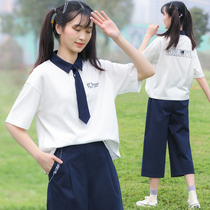 Girls summer clothes set Mori junior high school students fashion girls high school girls 13 years old 15jk school uniform Japanese Net Red