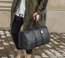 European and American fashion leather travel bag mens large capacity short distance business leisure luggage bag fitness portable shoulder bag