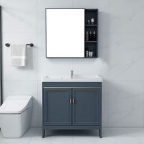 Bathroom cabinet Bathroom sink Floor-to-ceiling combination cabinet Balcony sink Household ceramic integrated washbasin