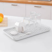 Drain tray Plastic rectangular shelf tray Tea tray Household living room fruit tray Cup drain water filter tray