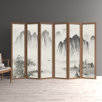 New Chinese screen entrance to the door to block the living room partition bedroom to block the office folding mobile hotel folding screen