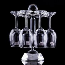 Crystal glass raised rotating inverted gear red wine cup holder goblet wine cup holder goblet set cup holder