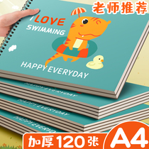 a4 childrens blank picture book thickened coil kindergarten drawing paper painting paper painting art book Primary School student painting book first grade drawing sketch book marker pen special book drawing paper graffiti picture book