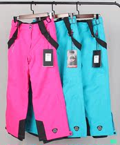 Girls ski pants with snow pants waterproof windproof and warm cotton clip easy to wear and take off 6