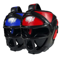 MTB full protective head protection boxing helmet fully enclosed beam Taekwondo Sanda Muay Thai head cover nose guard