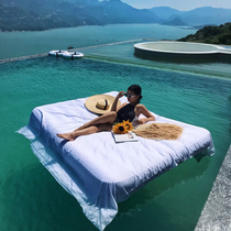 Thickened adult inflatable floating bed Infant drifting floating row Childrens water floating board beach mat mattress air cushion bed
