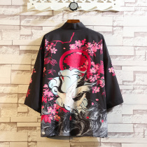 Chinese style Hanfu summer fairy style ancient style mens short sleeve robe sunscreen cloak style costume Tang costume mens clothing
