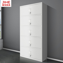 The whole five-section file cabinet voucher cabinet tin cabinet split five-section data Cabinet 5-layer financial filing cabinet with lock
