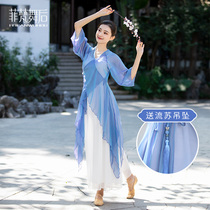  After Feifan dance classical dance practice clothes female long cardigan gauze clothes elegant body rhyme adult butterfly wing performance clothes