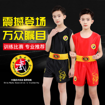 Sanda clothes fighting Sanda suit fighting training suit boxing suit martial arts pants clothing Thai boxing shorts children female male