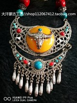 Necklace National Jewelry Chain Inner Mongolia Crafts Necklace Accessories Jewelry Batch Alloy Vintage Chain Two Pieces