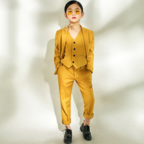 Childrens suit suit three-piece flower girl dress boy suit small Suit Girl suit catwalk show costume performance