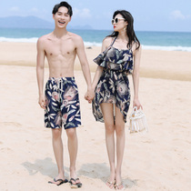 Seaside Beach Couple Swimsuit 2021 New Couples Summer Sunscreen Bikini Set Water Park Men