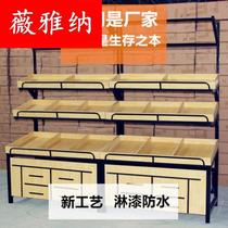Convenience store supermarket vegetable and fruit shelf Creative fruit and vegetable rack combination end display stand Fruit display rack customization