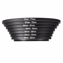 7-piece set of follow-up ring 49-52-55-58-62-67-72-77mm filter adapter ring small turn large