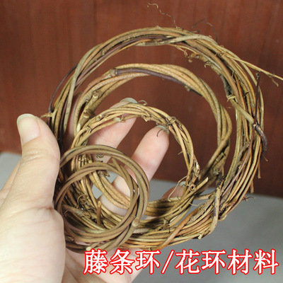 taobao agent Mini Rattan Weaving Flower Ring Belly Materials Tengwu Christmas Craft Poria Poria Team Bjd Doll Headgear