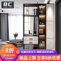 Modern entrance door entrance cabinet Shoe cabinet One-piece light luxury screen partition cabinet Small household living room wine cabinet Decorative cabinet