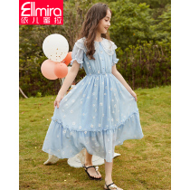Girls Dresses Summer Childrens Skirts Long Dresses Chiffon 2021 Princess Dresses Summer Dresses Female Big Virgin girl 12 years old summer