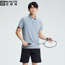 Badminton suit sportswear men and women Summer loose lapel quick-drying short-sleeved table tennis tennis match training suit