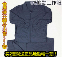 Old-fashioned 06 ground work clothes summer clothes summer work clothes breathable cotton gray work clothes